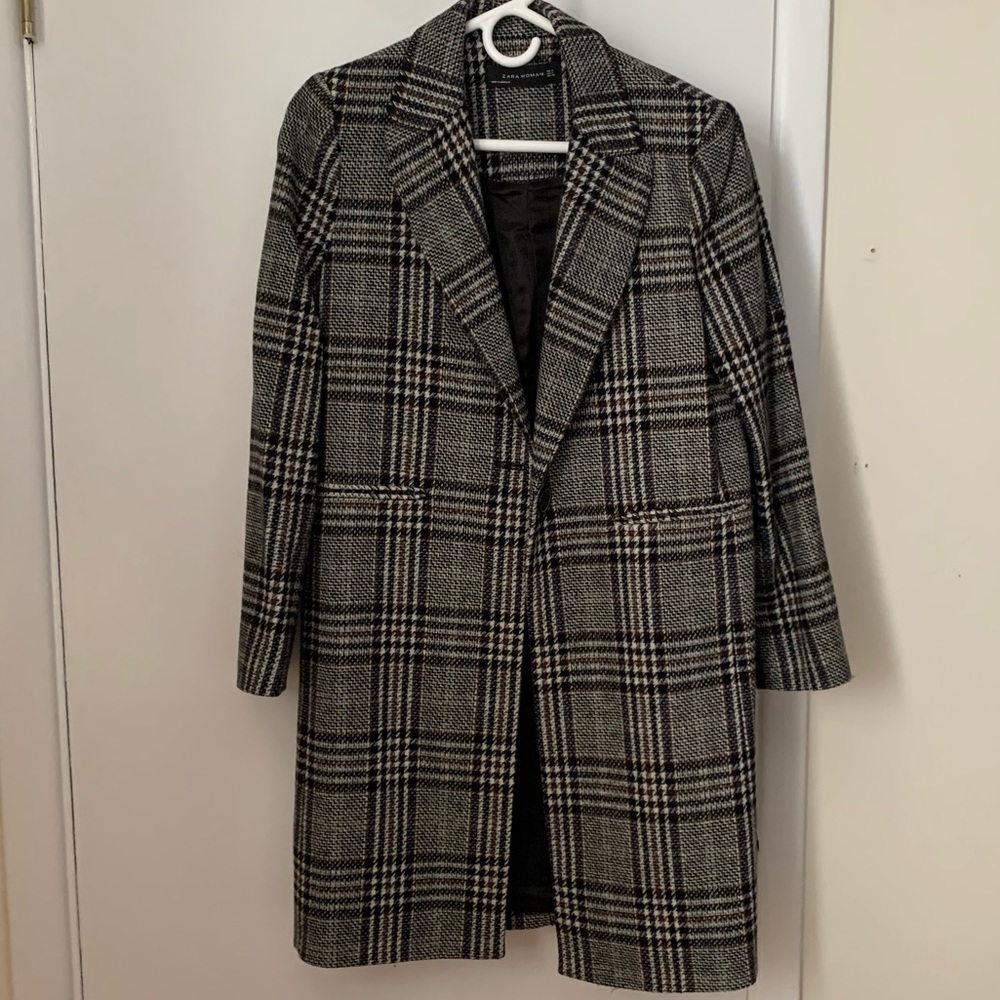 ZARA Wool Plaid Coat